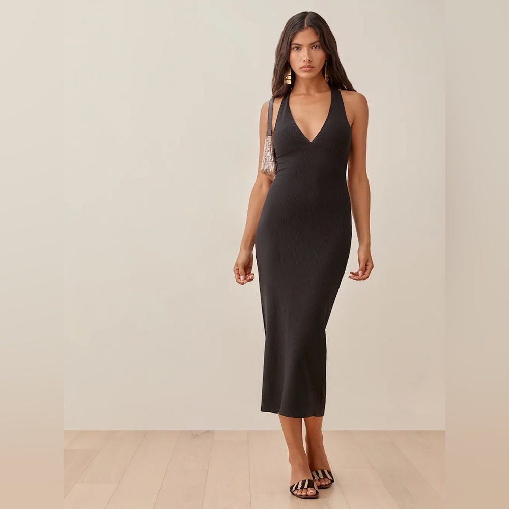 Reformation Ashlee Knit Dress in CELADON (not black)